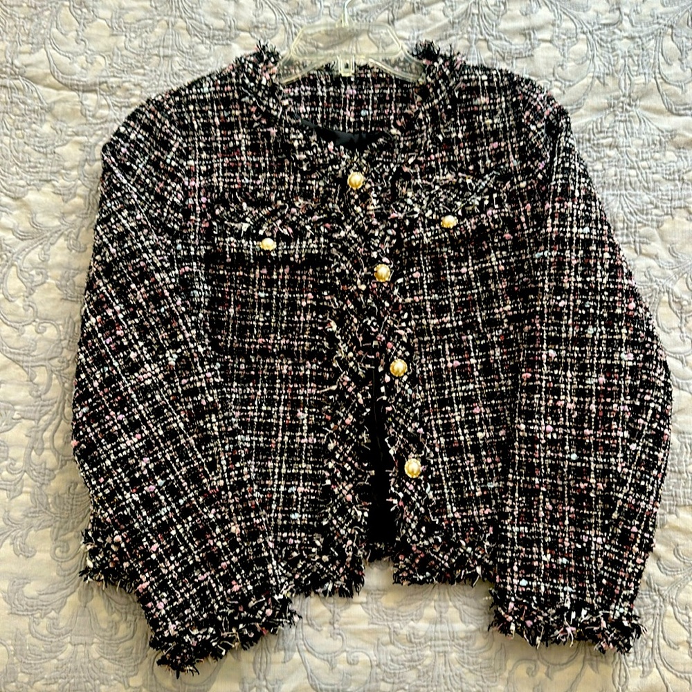 Multi color cropped jacket